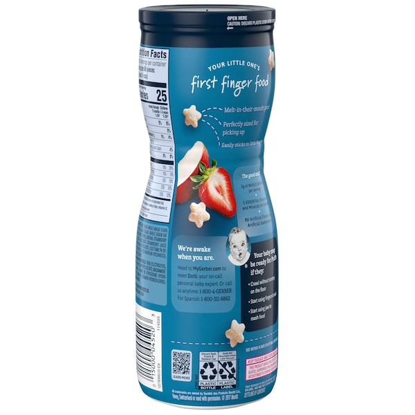 Gerber Puffs Apple Strawberry Baby Snack 1.48 oz., PK6